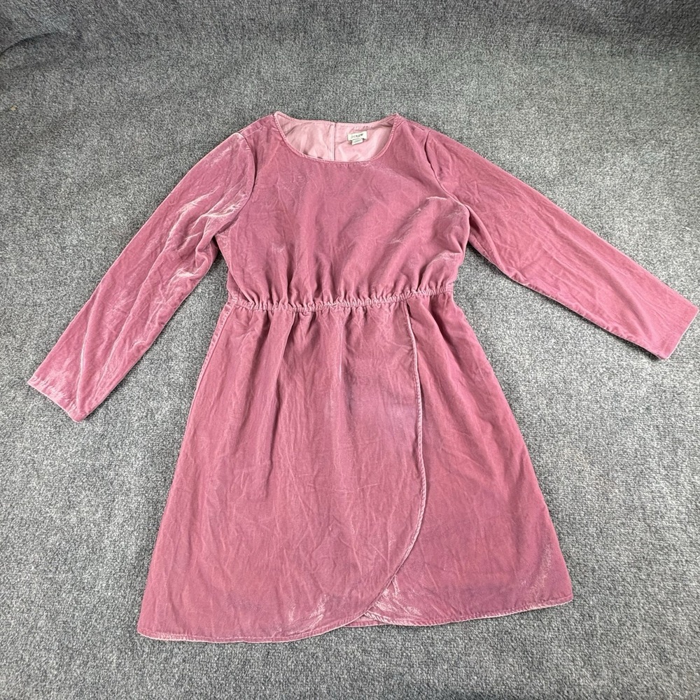 J. Crew Dress Womens 12 Dusty Rose Velvet Tulip Hem Romantic Cottagecore Fairy